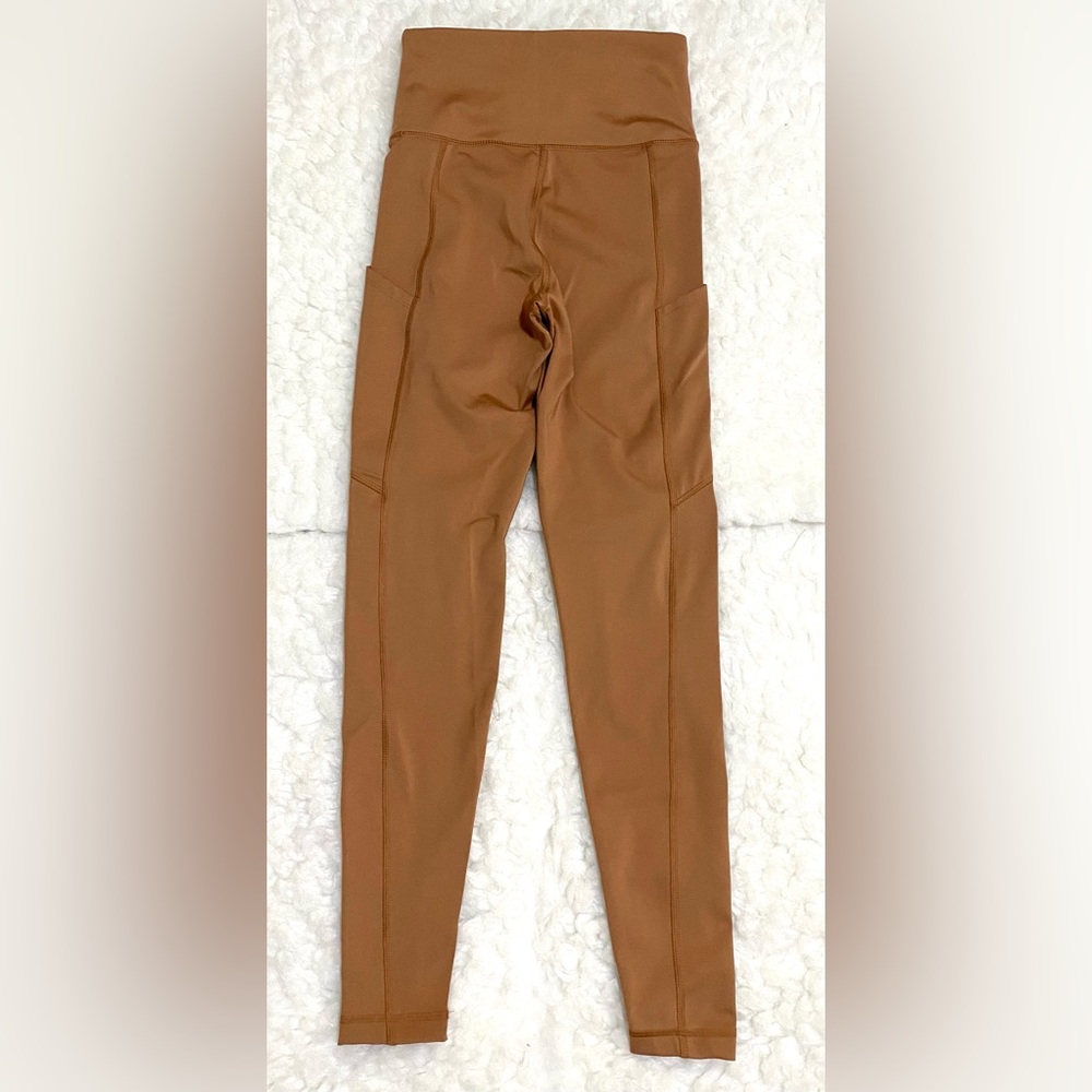 American Eagle Womens XS Tan Pocket Leggings Boho Fall Activewear Streetwear - Picture 5 of 12